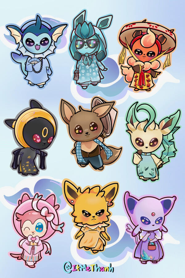 Eeviet. July 2023. In order to spread my love for my Vietnamese culture, I utilized the lovability and popularity of Eevees.